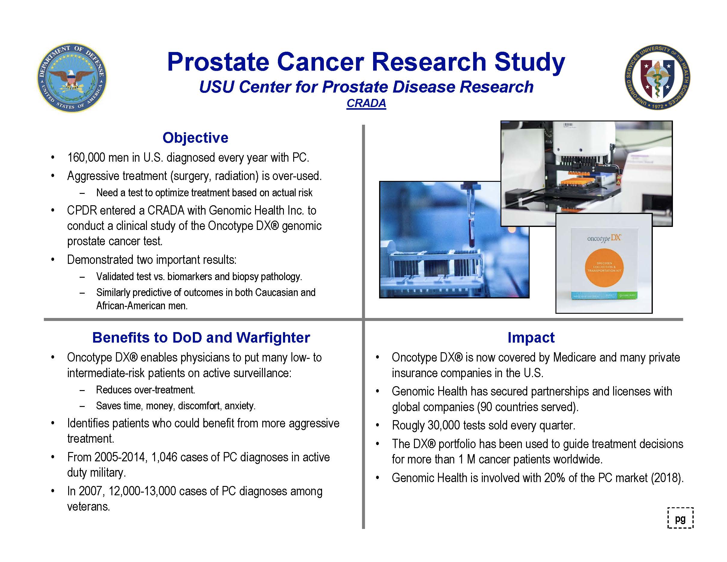 Prostate Cancer Research Study HJF